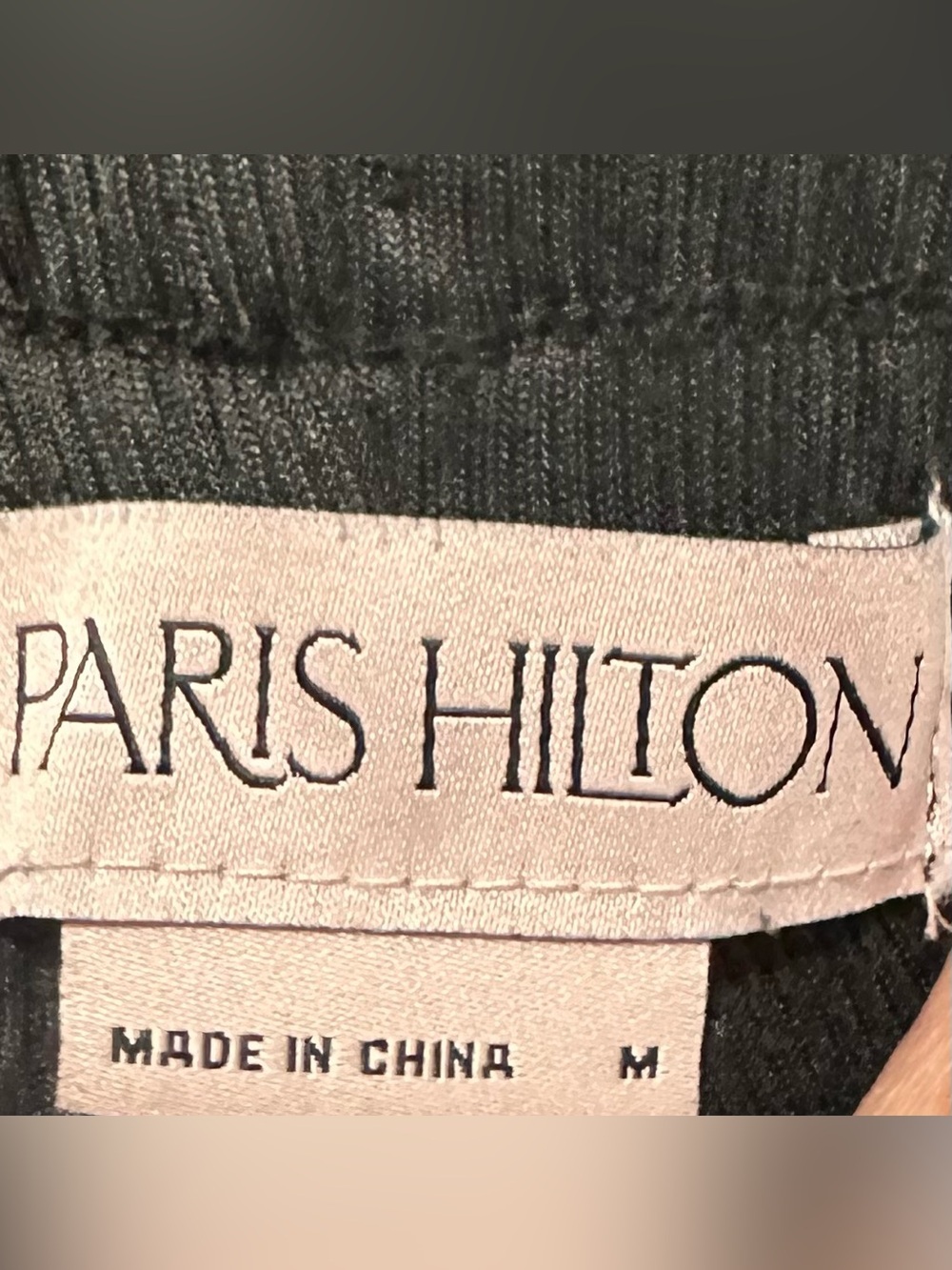 Paris Hilton Black Track Pants with Silver 'PARIS' Embellishment - Picture 5 of 6